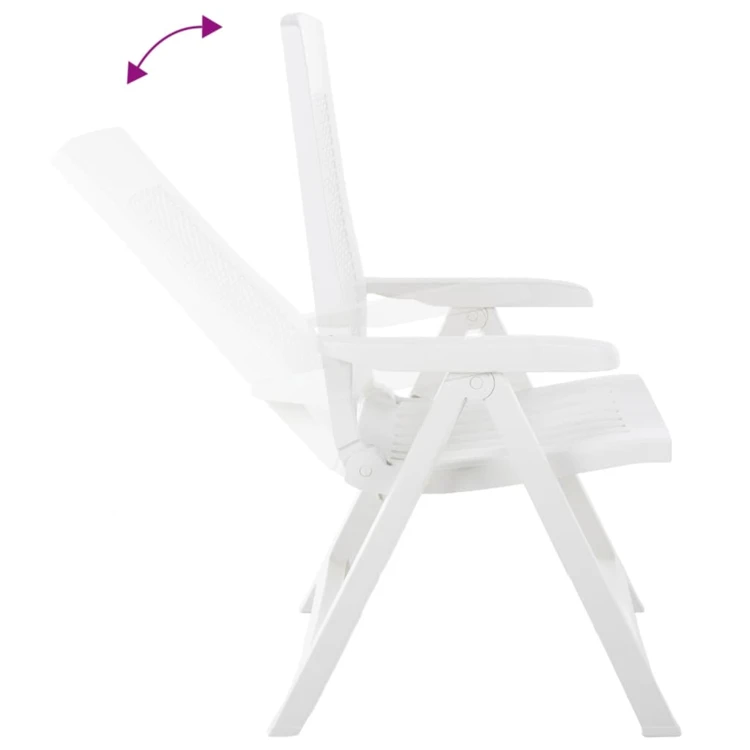 Lot de 2 chaises de jardin inclinables pliantes