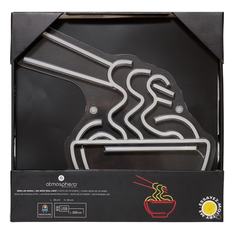 Lampada da parete a LED a forma di ciotola di noodles