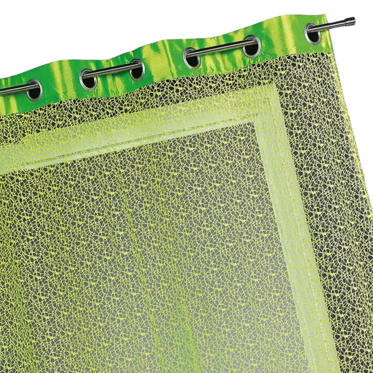 Voilage filet avec parement taffetas