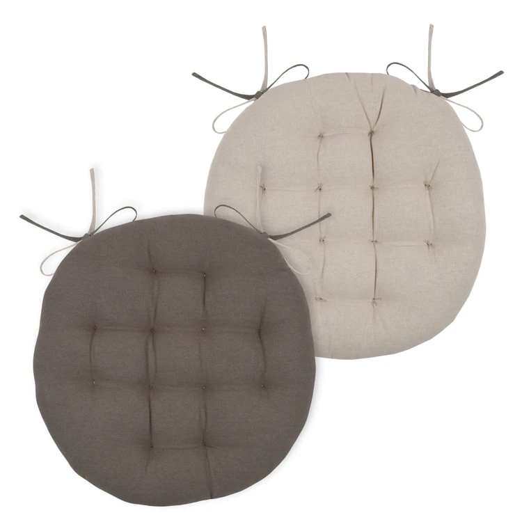 Galette de chaise ronde et bicolore