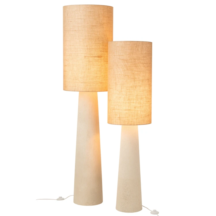 Lampadaire en jute et fibre de verre