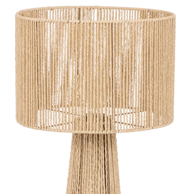 Lampadaire droit style jute