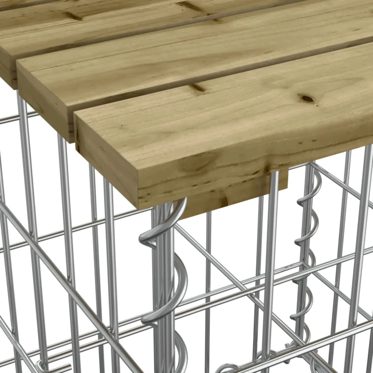 Banc de jardin gabion