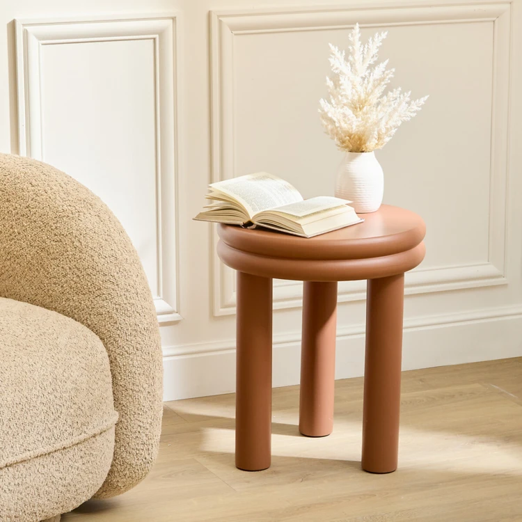 Table d’appoint ronde avec pieds en pin