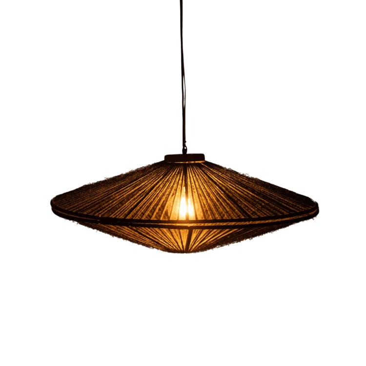 Suspension luminaire en fibre naturelle