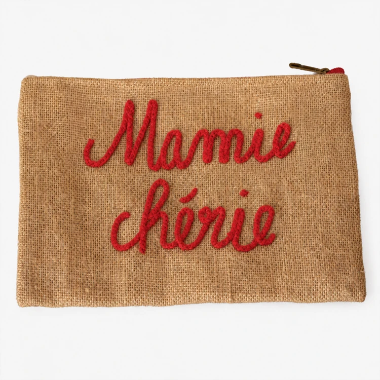 Pochette Jute "Mamie chérie"