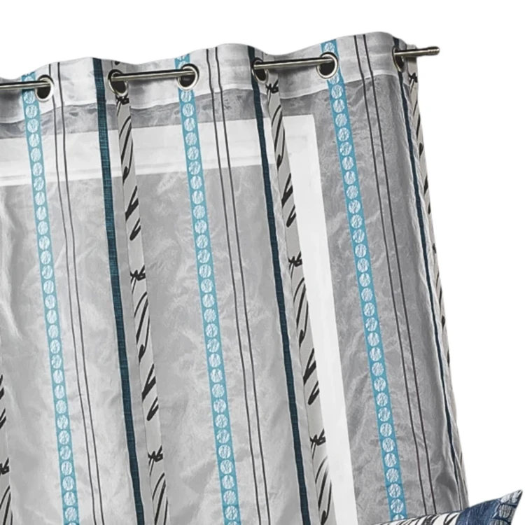 Voilage en organza à fines rayures zébrées