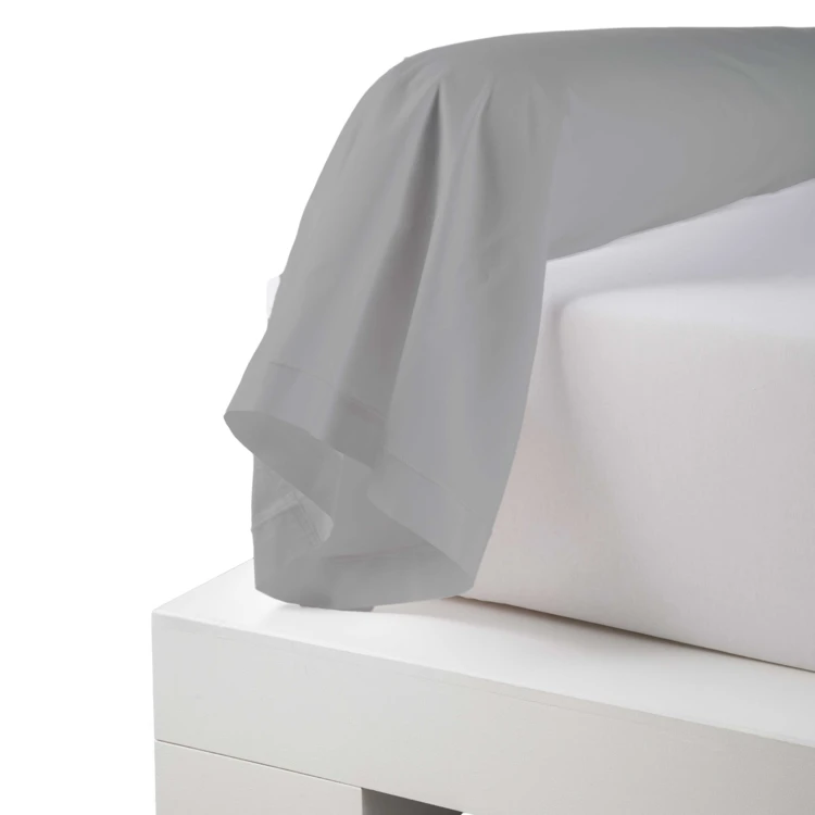 Fodera per guanciale a cilindro in percalle di cotone, tinta unita con finitura trapuntata