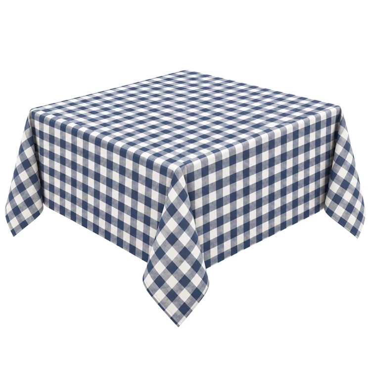 Quadratische Tischdecke aus Vichy-Baumwolle
