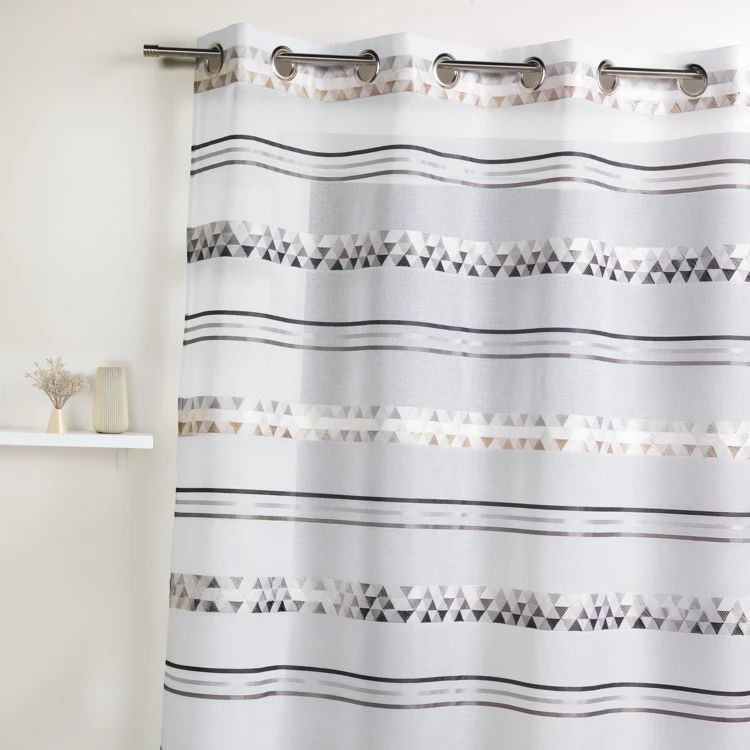 Visillo Jacquard en estameña geométrico