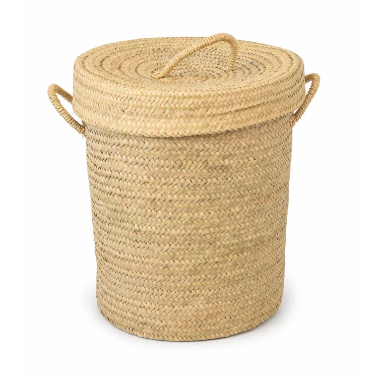 Panier chevron avec couvercle et anse