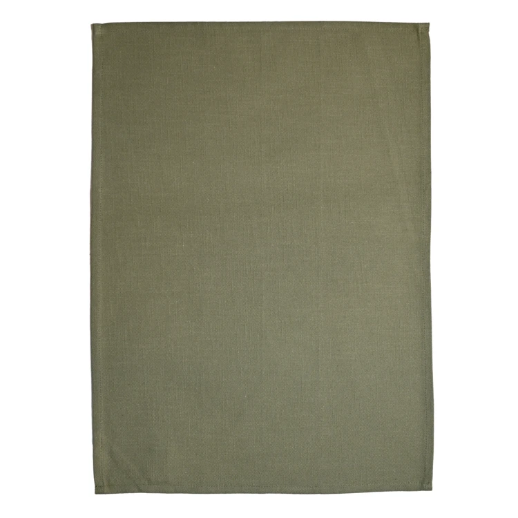 Torchon de cuisine en coton uni aspect tissé