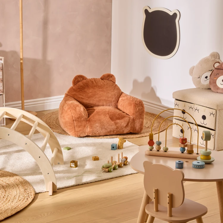 Fauteuil enfant en mousse ourson