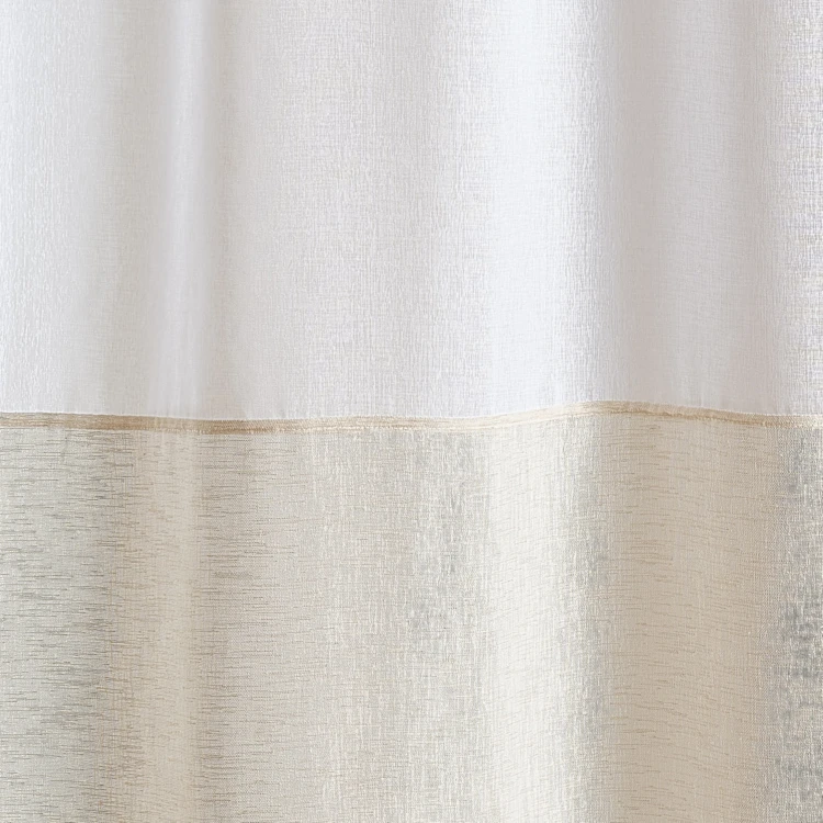 Voilage accroche 3 en 1 bicolore