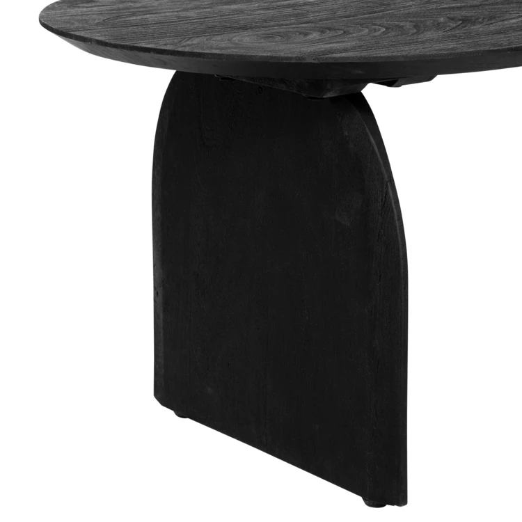 Mesa de centro de madera de mango con acabado texturizado