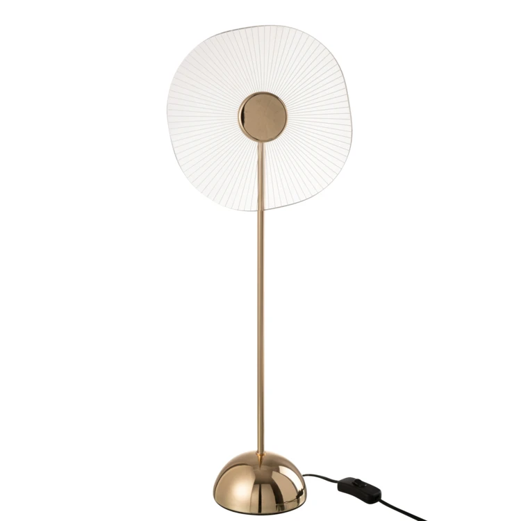 Lampe de table LED en métal effet fleur