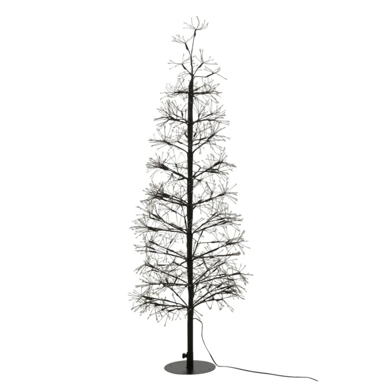ARBRE LED LUMIÈRES BLANC CHAUD FER NOIR EXTRA LARGE