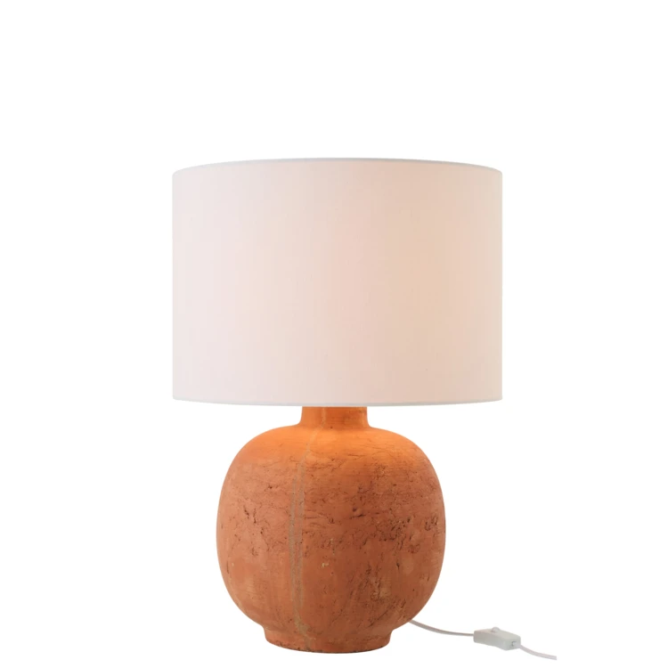 Lampe à poser ronde en poterie