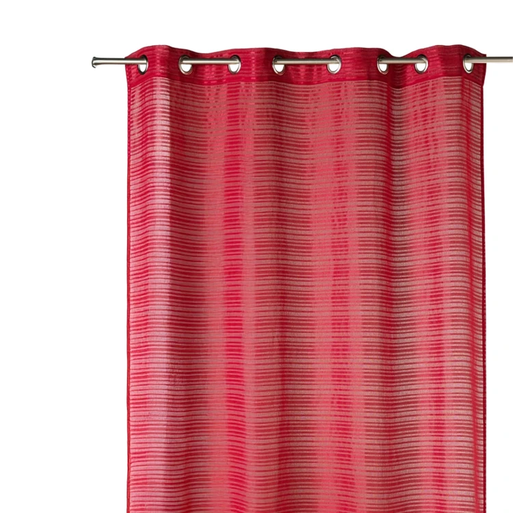 Voilage fantaisie à rayures horizontales "Joyeux"