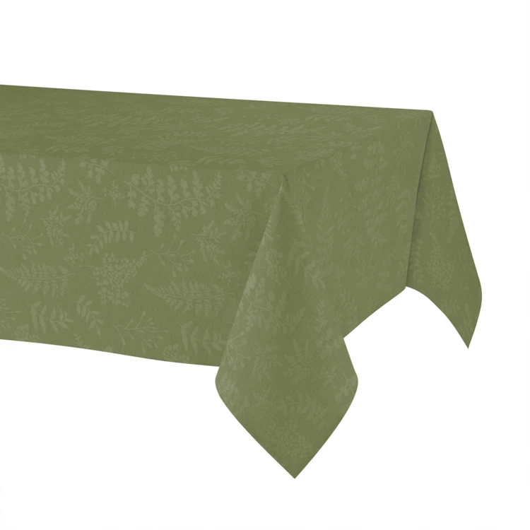 Nappe rectangulaire en polycoton jacquard enduit anti-tache