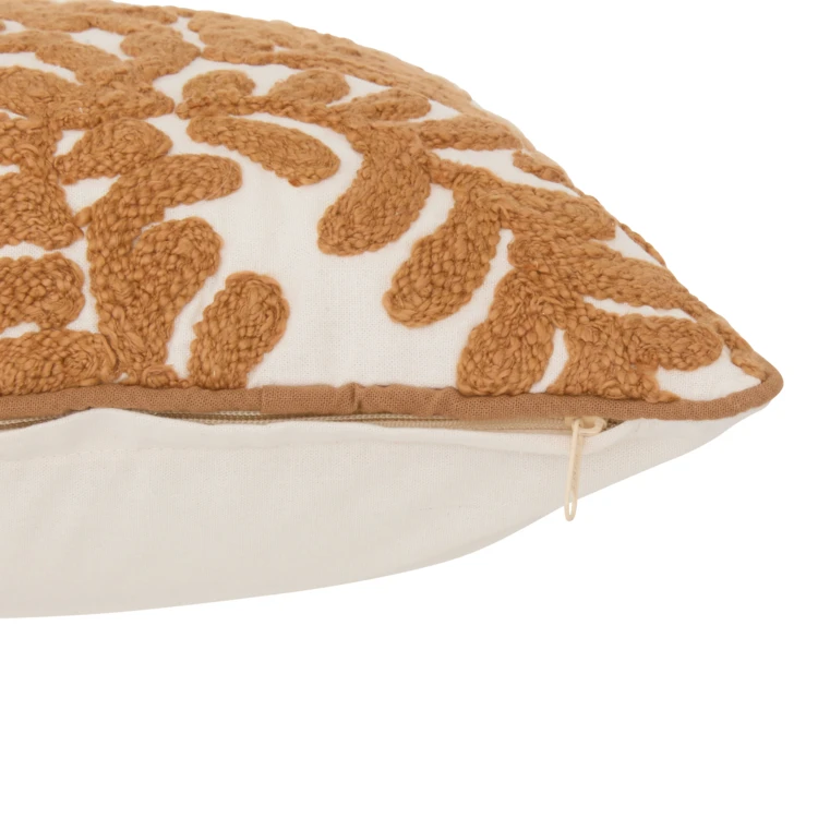 Housse de coussin en coton motif végétal