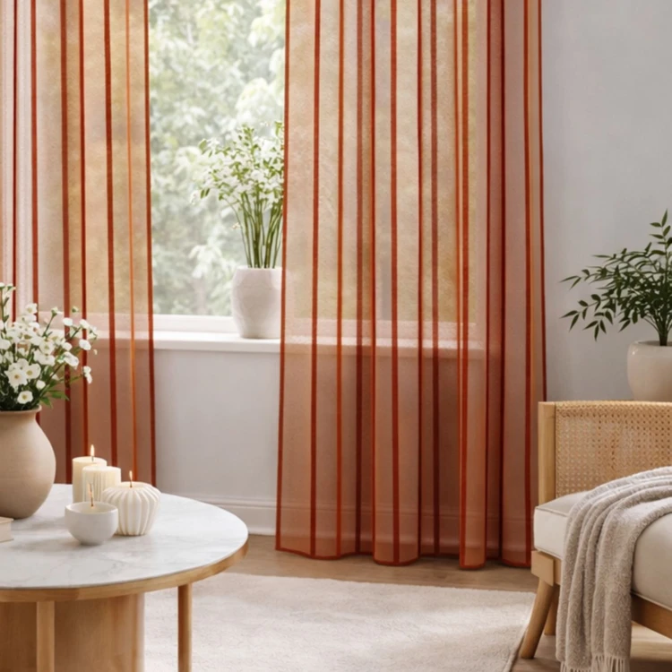 Voilage coloré rayures ton sur ton