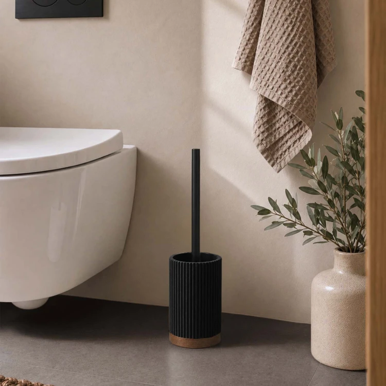 Brosse WC en acacia