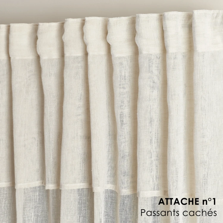 Voilage accroche 3-en-1  avec volant LUZ