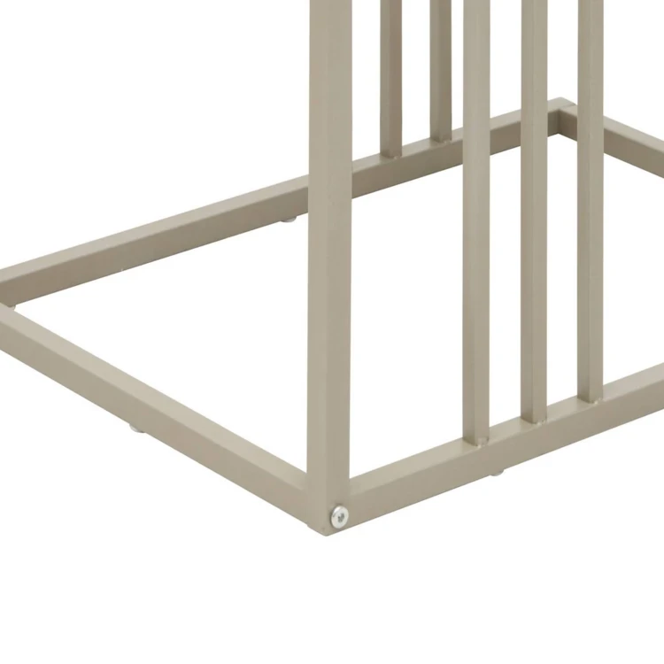 Table d'appoint en métal avec plateau bois