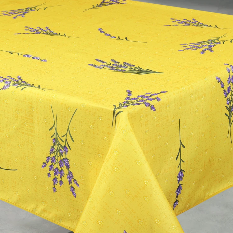 Nappe anti-tâche rectangle motif lavande