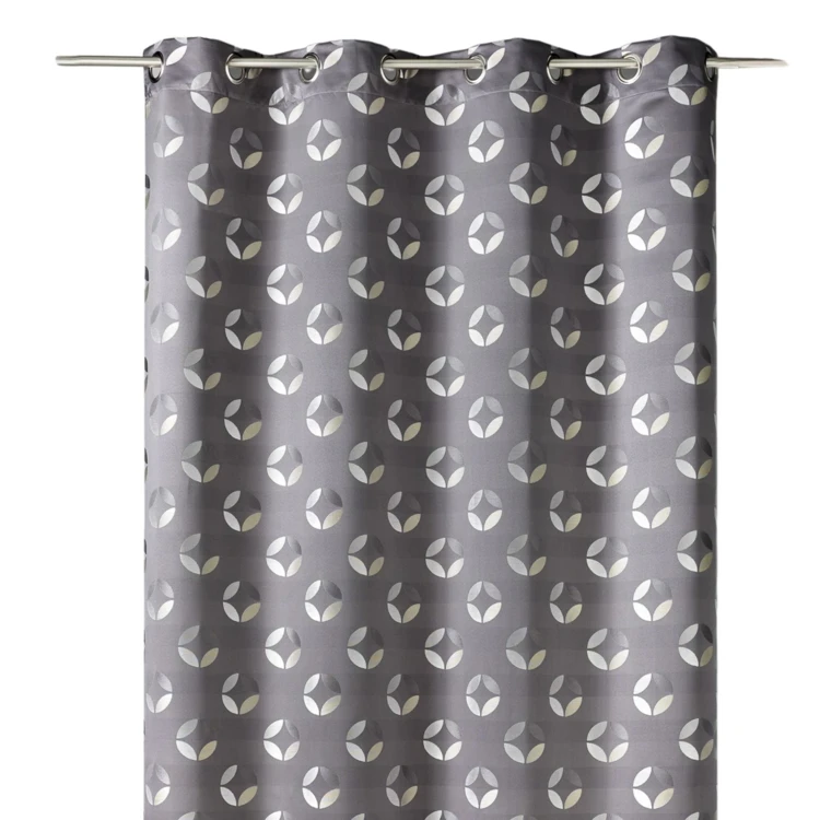 Rideau en jacquard à imprimés "rosace"