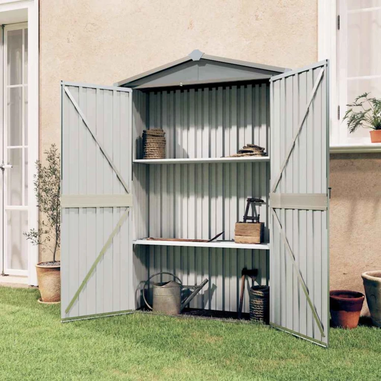 Abri de jardin compact en acier galvanisé