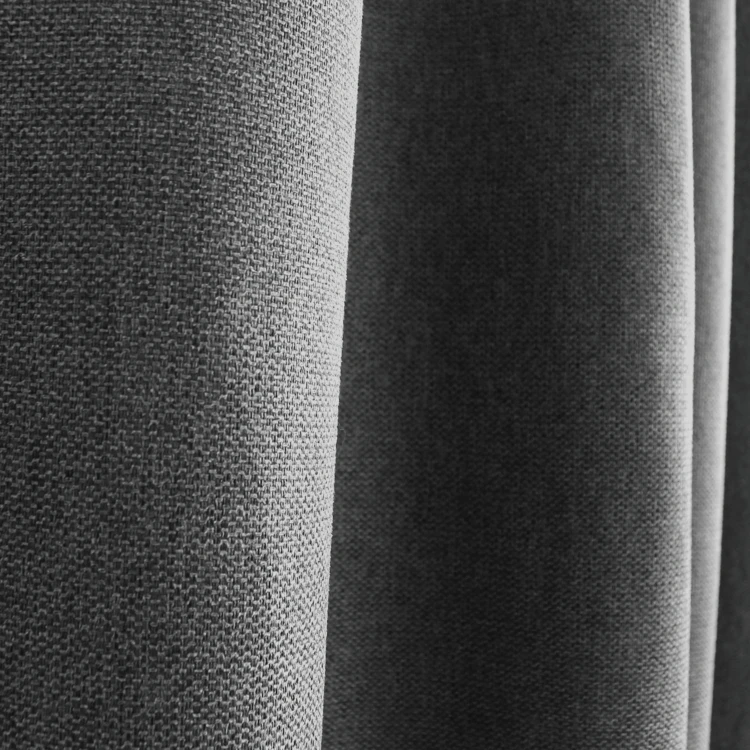 Rideau à oeillets en velours chenillé