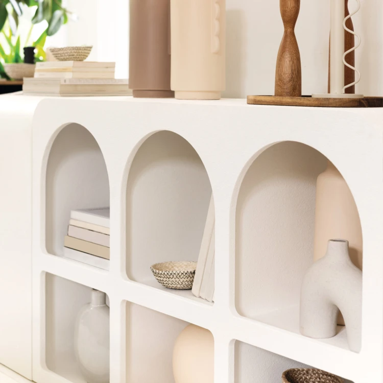 Estantería con 6 nichos de madera