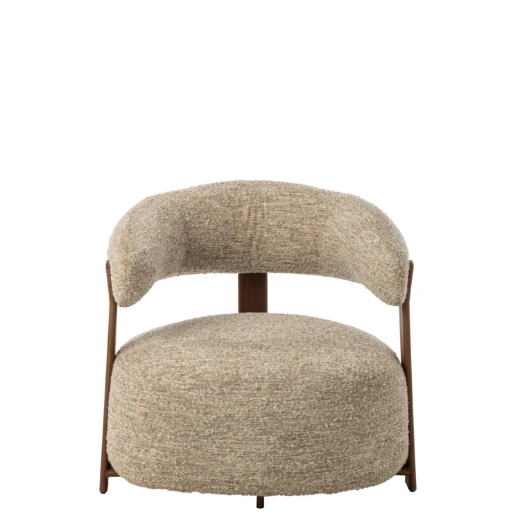 Fauteuil en textile avec rembourrage en mousse