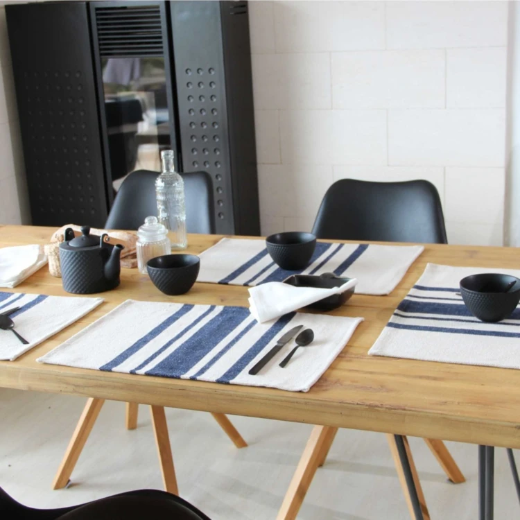Lot de 4 Sets de table coton épais Rustique