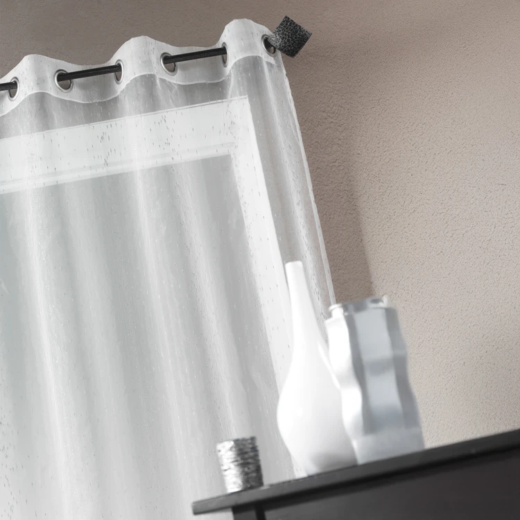 Voilage Organza fantaisie goutte métallique