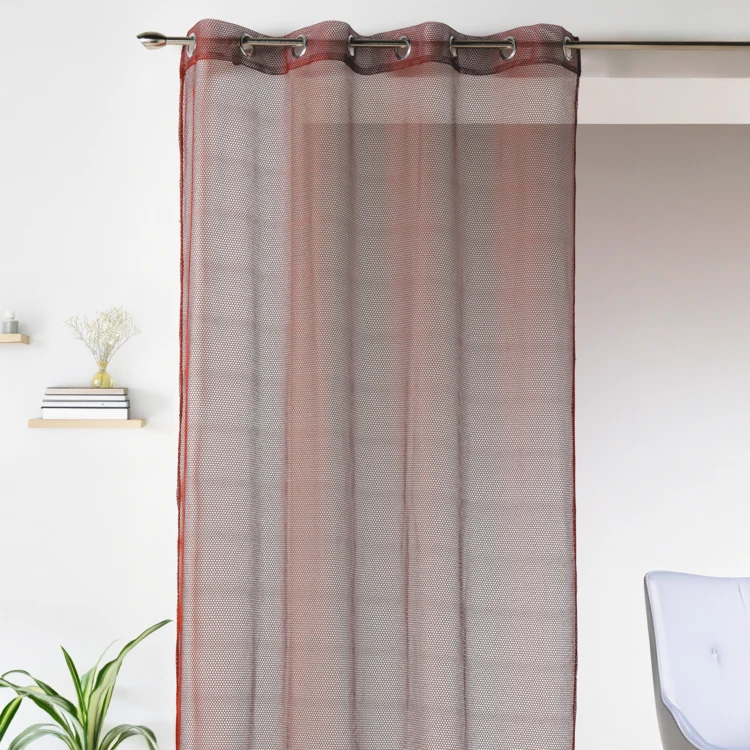 Voilage uni en maille filet
