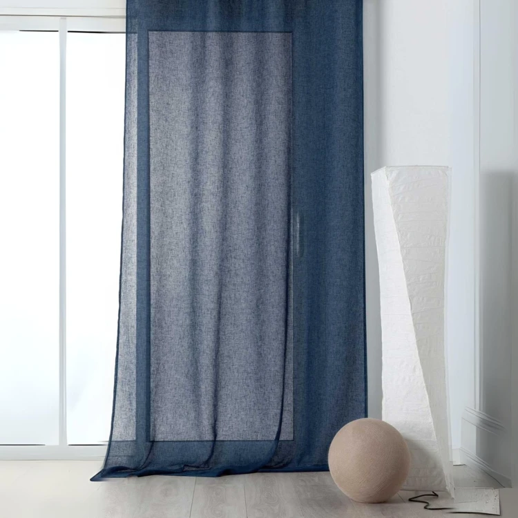 Halbtransparenter Vorhang aus Poly/Leinen