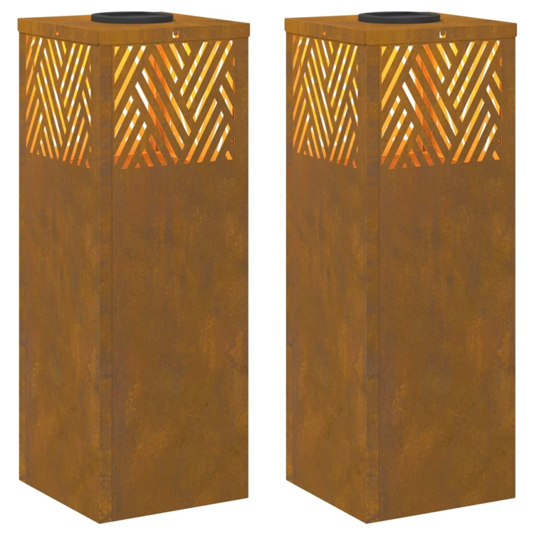 Lot de 2 lampes de chemin solaire LED extérieur