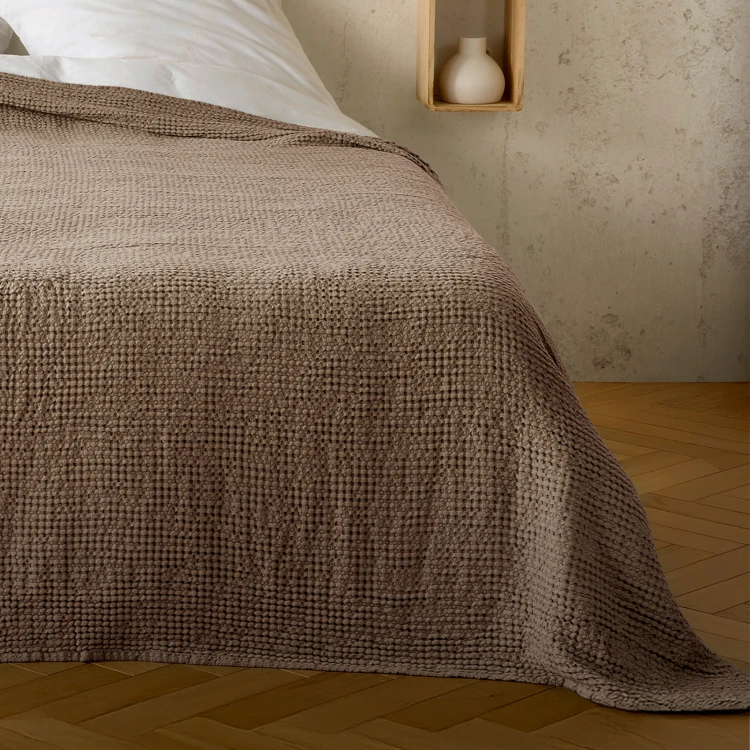Plaid en coton nid d’abeille