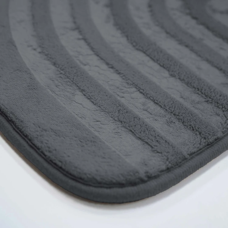 Tapis de bain antidérapant en microfibre à relief graphique