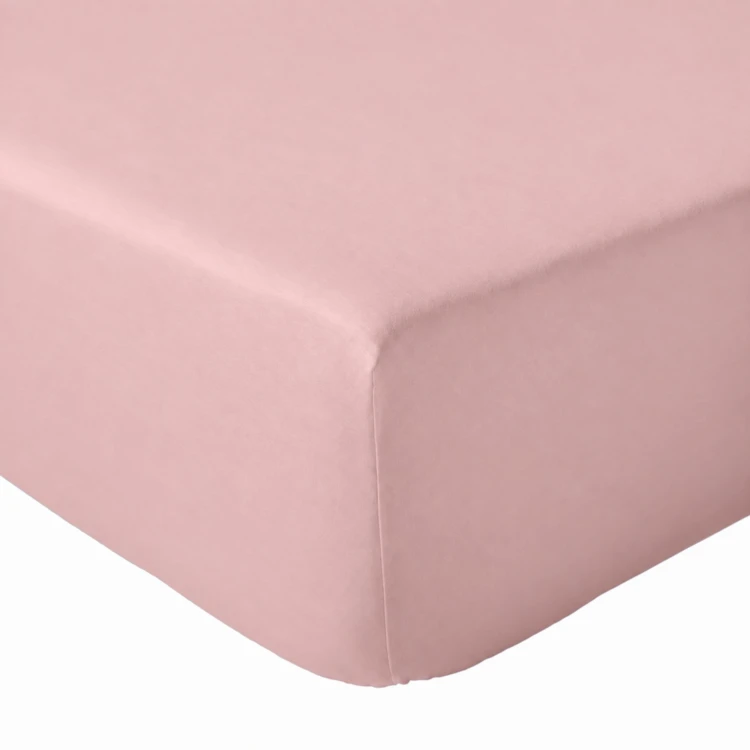 Drap-housse percale de coton uni bonnet 40 cm