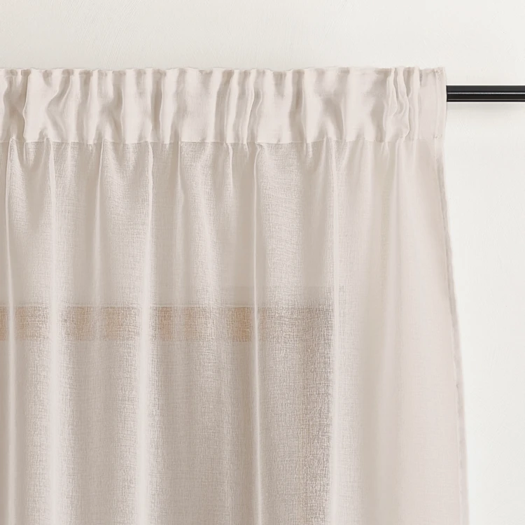 Tenda trasparente con ganci 3 in 1 effetto lino LUZ