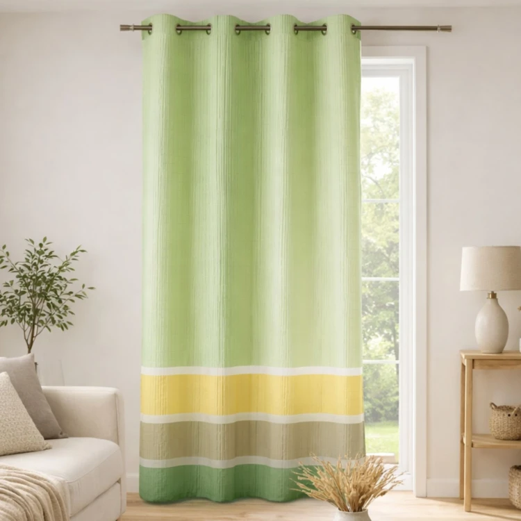 Voilage satiné rayures horizontales