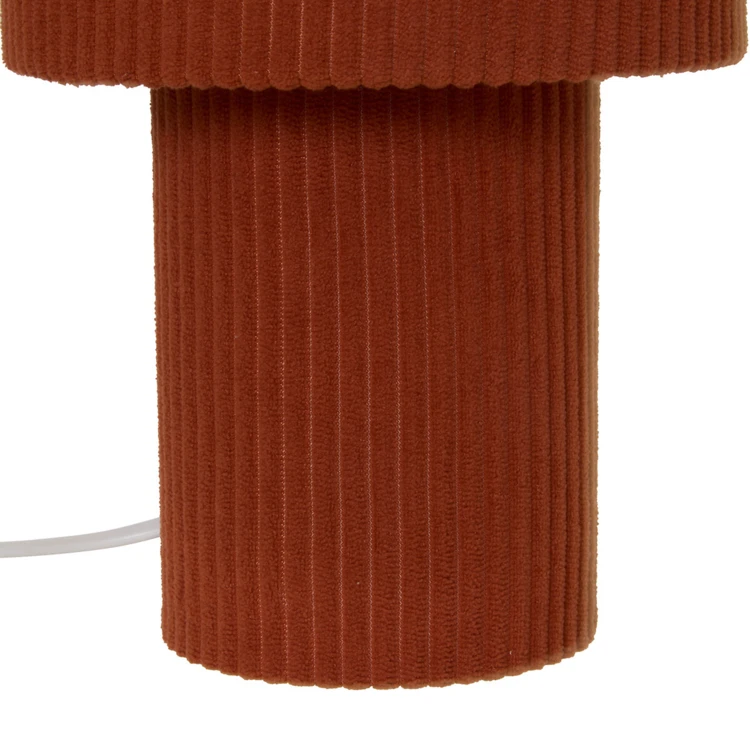 Lampada da tavolo in metallo a coste