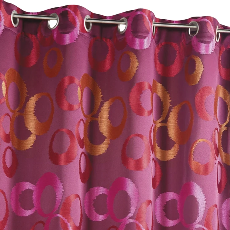 Rideau en jacquard à imprimés "cercles fantaisies"