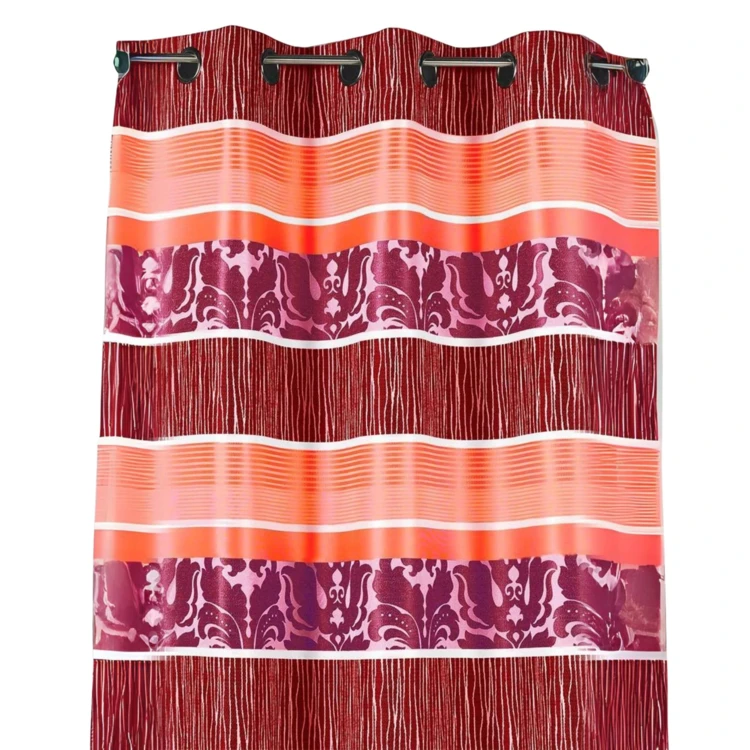 Rideau en jacquard à rayures horizontales colorées