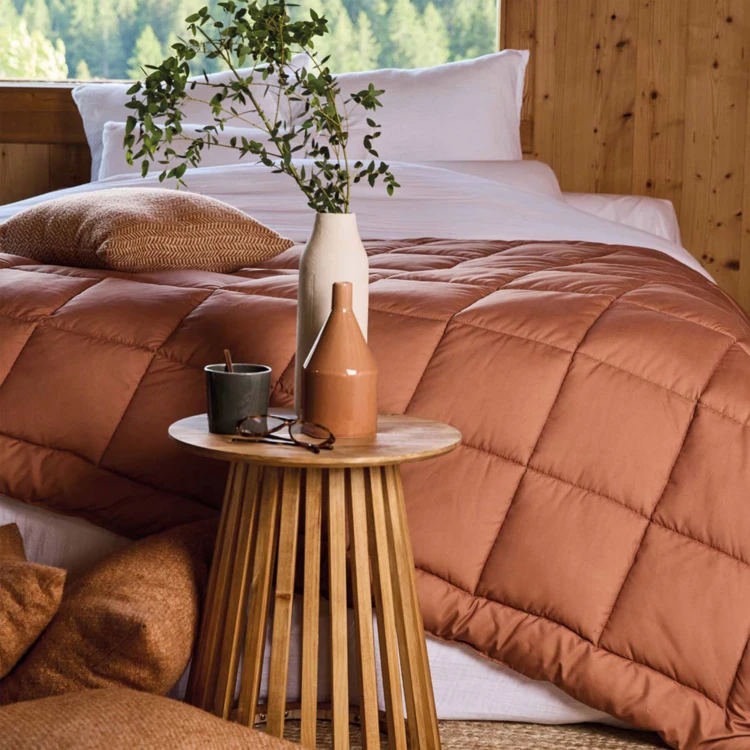 Dessus de lit matelassé peau de pêche Oekotex