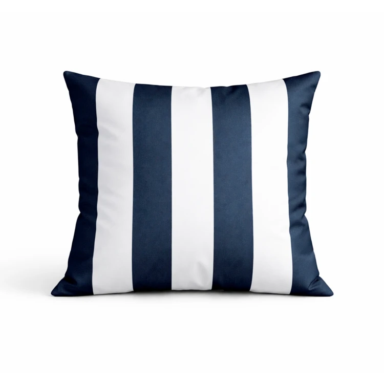 Coussin imperméable déhoussable à rayures